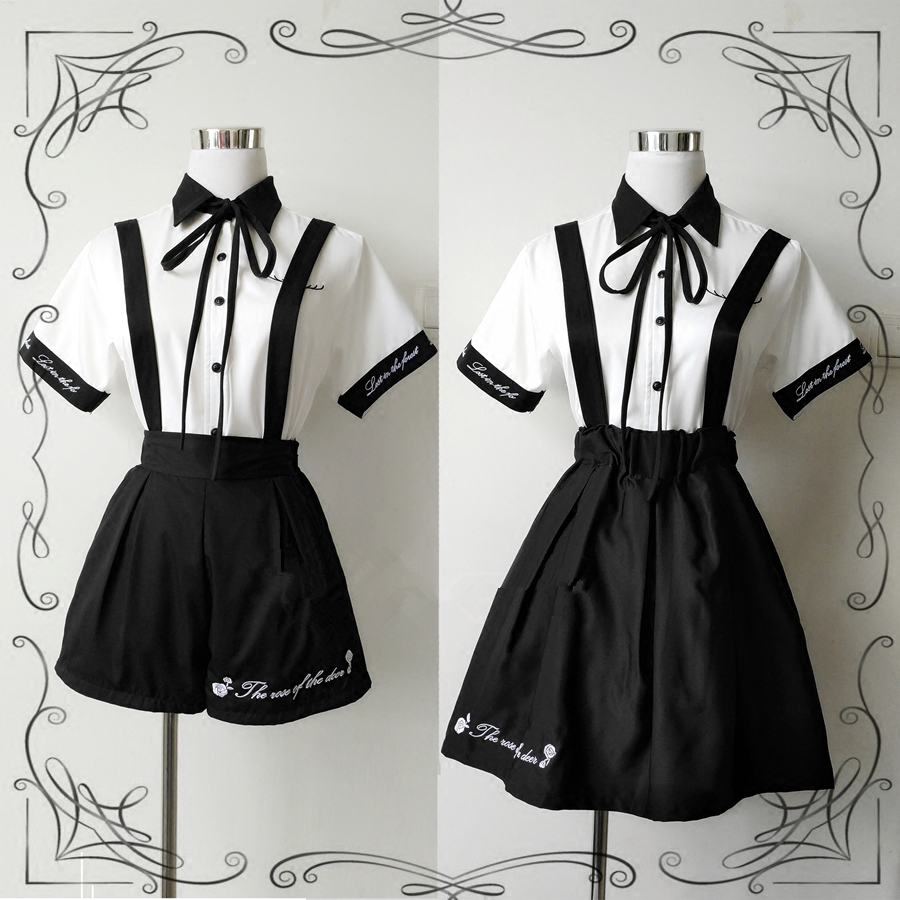 Embroidered Shirt + Short/Skirt Outfit SE10307