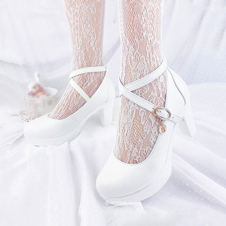 White Lolita Shoes SE21660