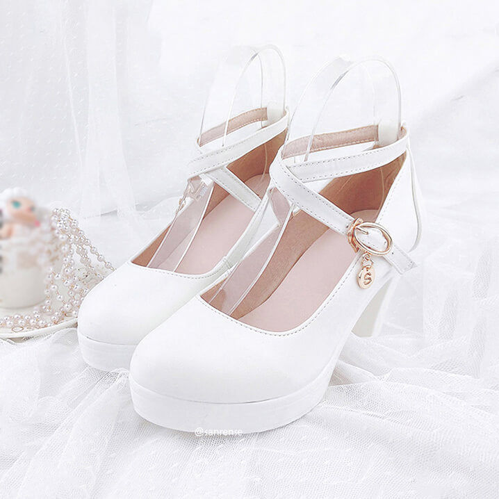 White Lolita Shoes SE21660