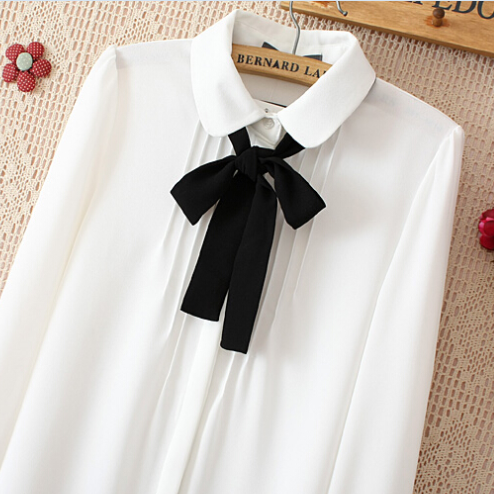 Fashion Students Bow Chiffon Blouse SE4948