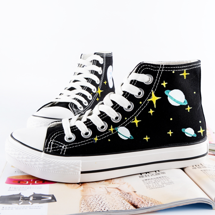 Harajuku Graffiti Galaxy Canvas Shoes SE7236