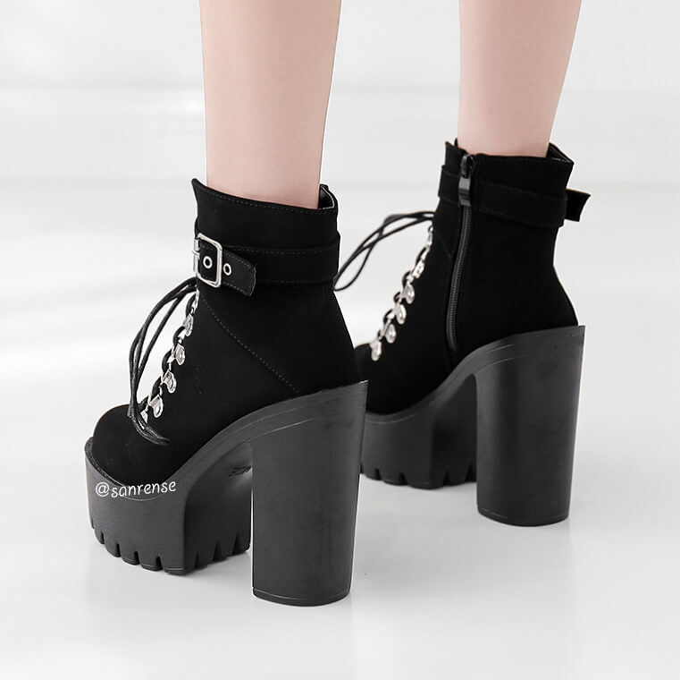 Ankle Strap Platform Buckle Shoes SE21081