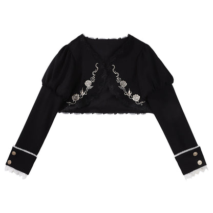 Violin Variation Gothic Lolita CLA Style 3-Piece Set with Embroidered Suspender Dress SE23990
