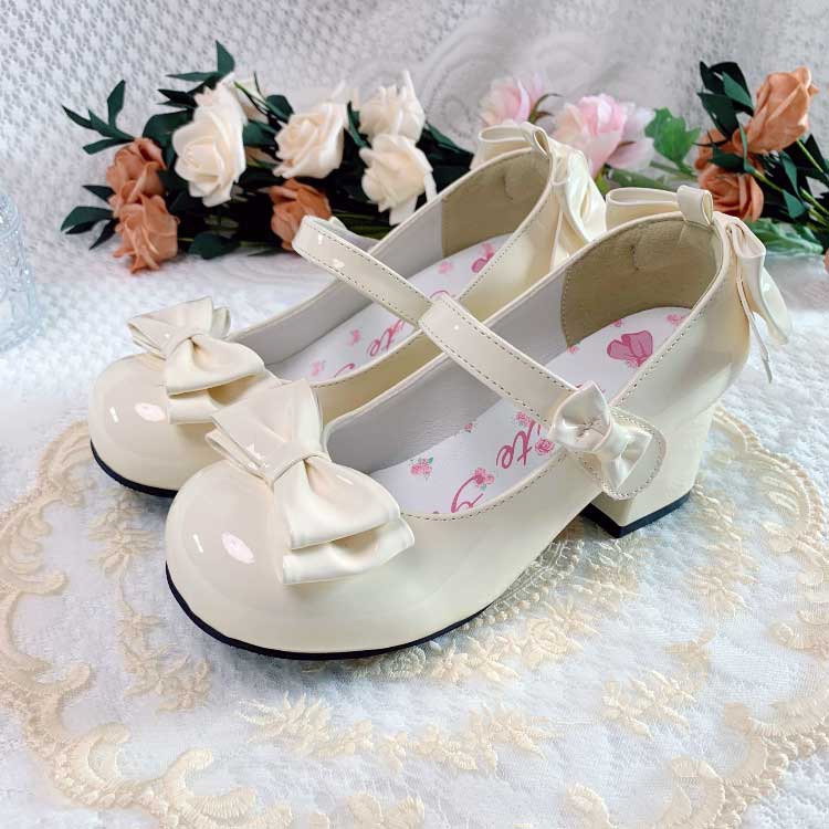 Lolita Bow Pu Shoes SE23048