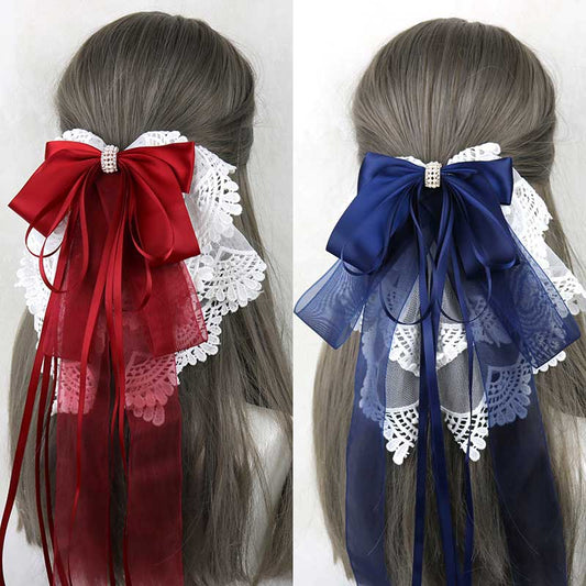 Lace Flower Bow Hair Pin SE23051