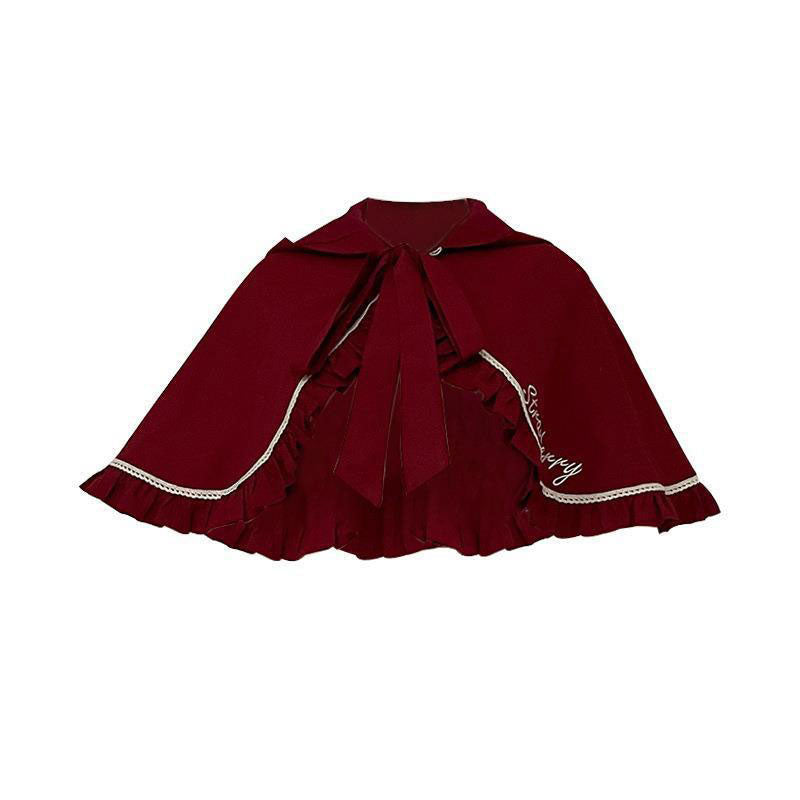 Strawberry Bow Dress Cape Set SE23026
