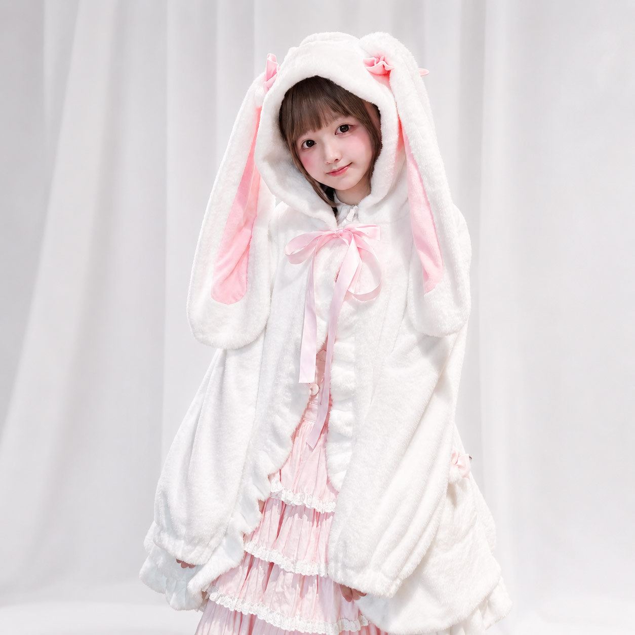Soft Plush Rabbit Hooded Coat SE23976