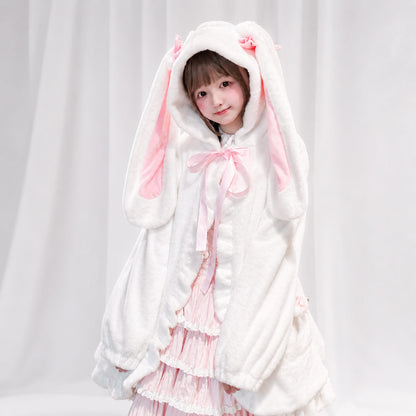 Soft Plush Rabbit Hooded Coat SE23976