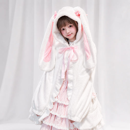 Soft Plush Rabbit Hooded Coat SE23976