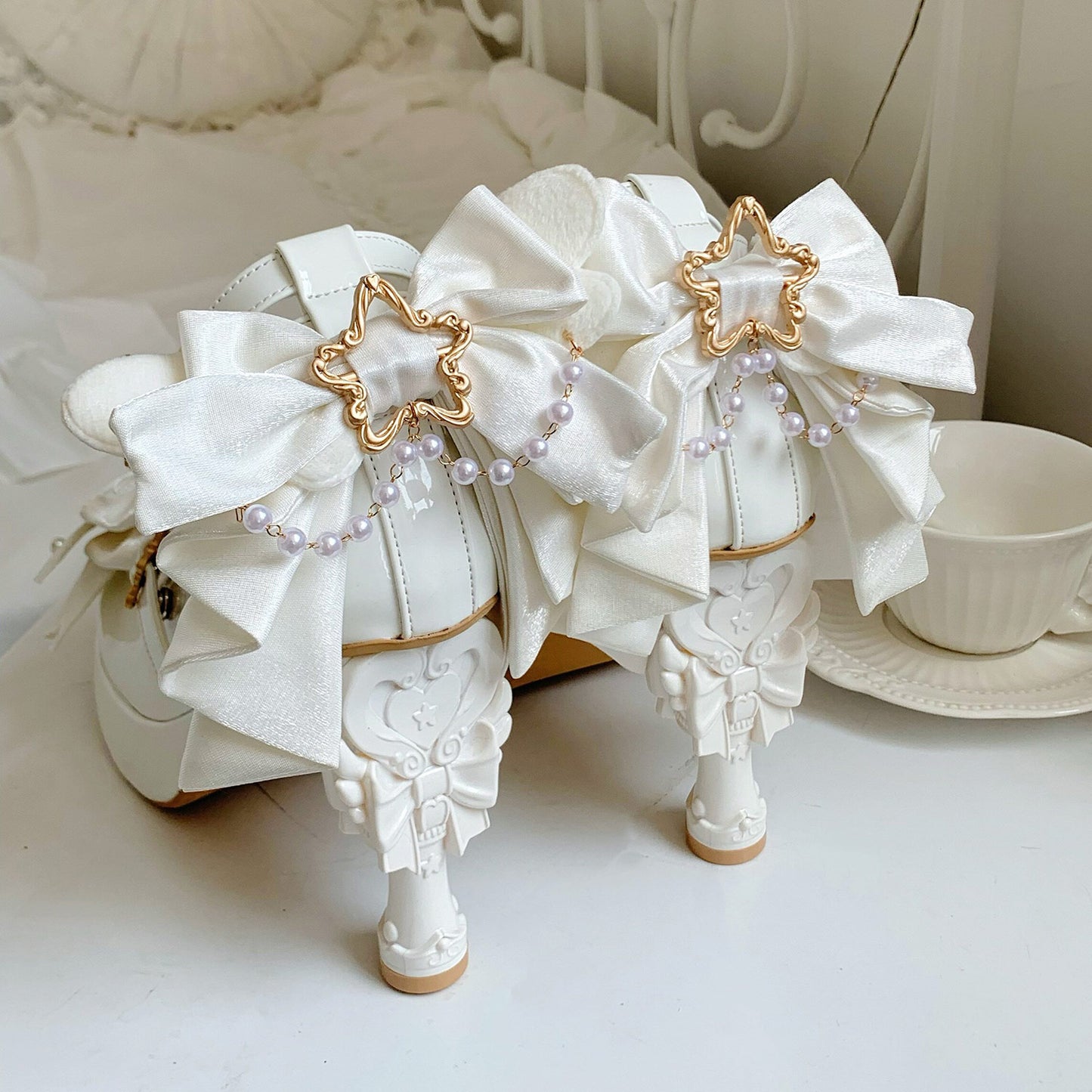 Magic Ribbon Fantasy High‑Heeled Shoes SE23987