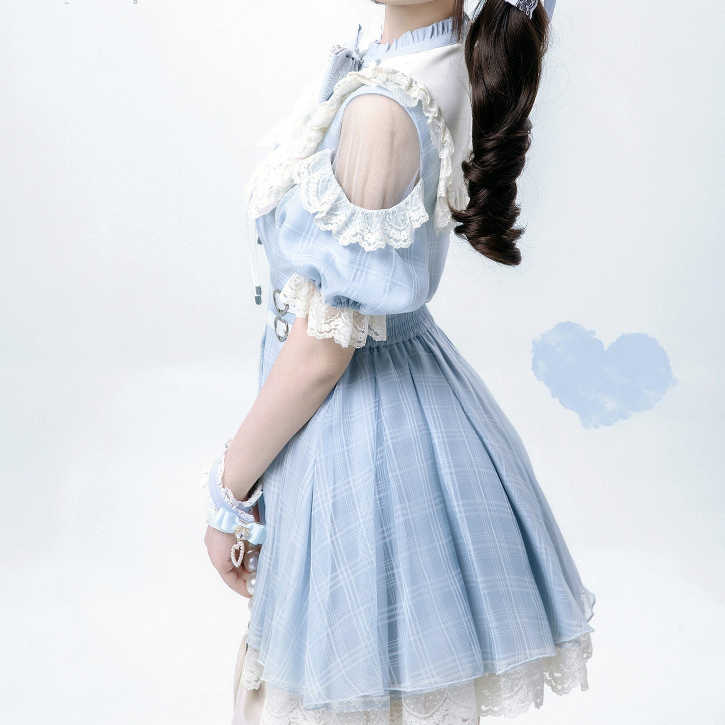 Japanese Style Lace Plaid Dress SE23973