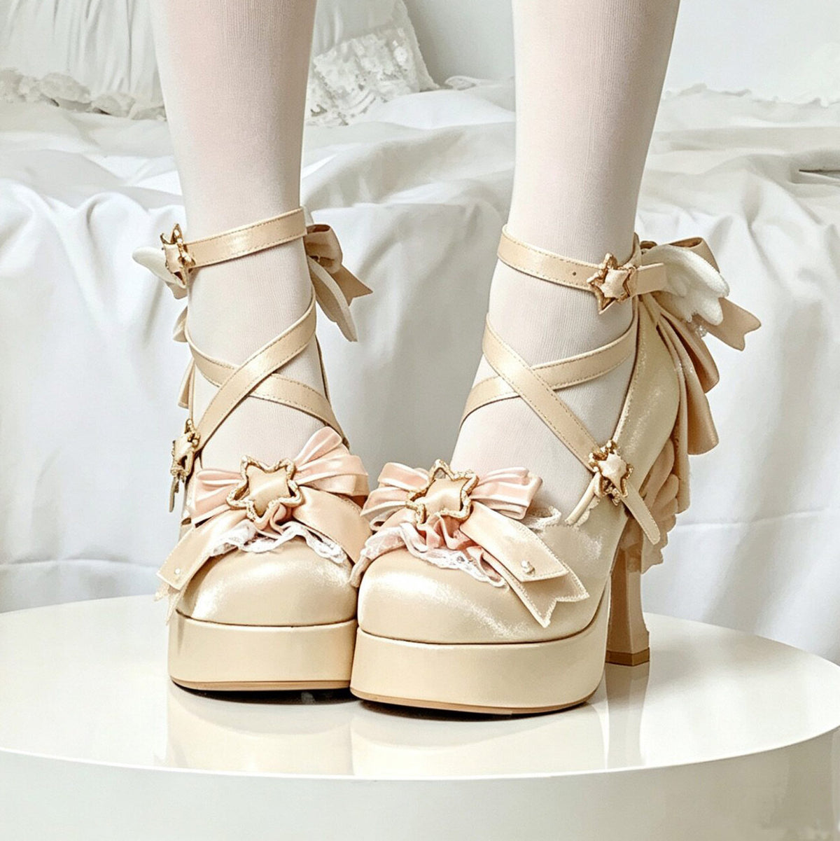 Magic Ribbon Fantasy High‑Heeled Shoes SE23987