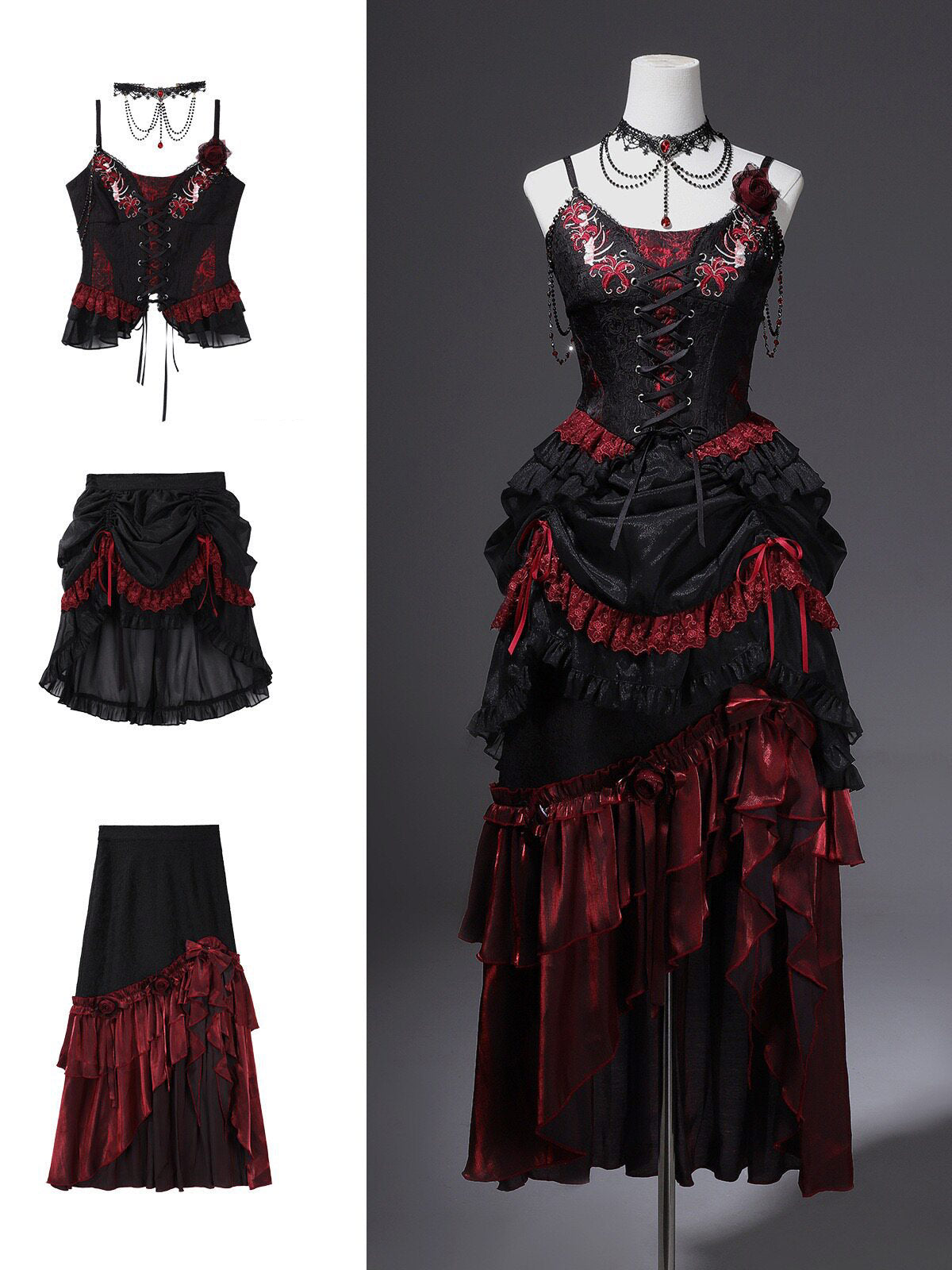 Lace Flower Skirt Set SE23981