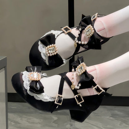 Lolita Bow Heels Shoes SE23986