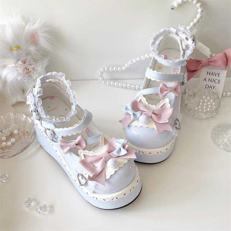 Kawaii Cat Bow Shoes SE23041