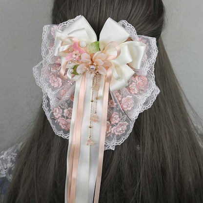 Flower Bow Hair Pin SE23046