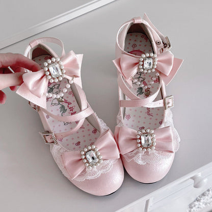 Lolita Bow Heels Shoes SE23986
