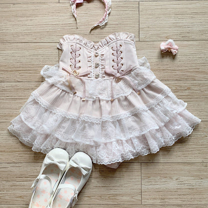 High-waisted Lace Floral Skirt SE23960