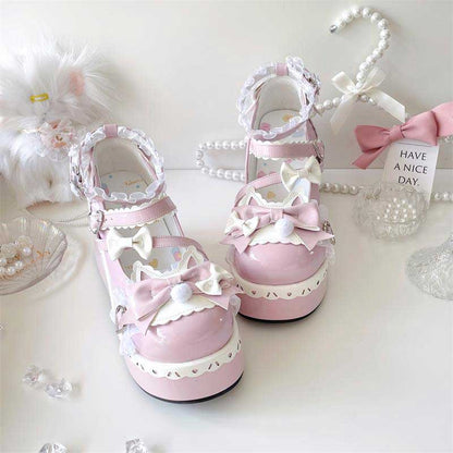 Kawaii Cat Bow Shoes SE23041