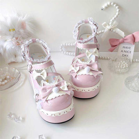 Kawaii Cat Bow Shoes SE23041