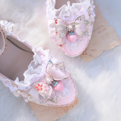 Pink Strawberry Lolita Tea Party Heels SE23957
