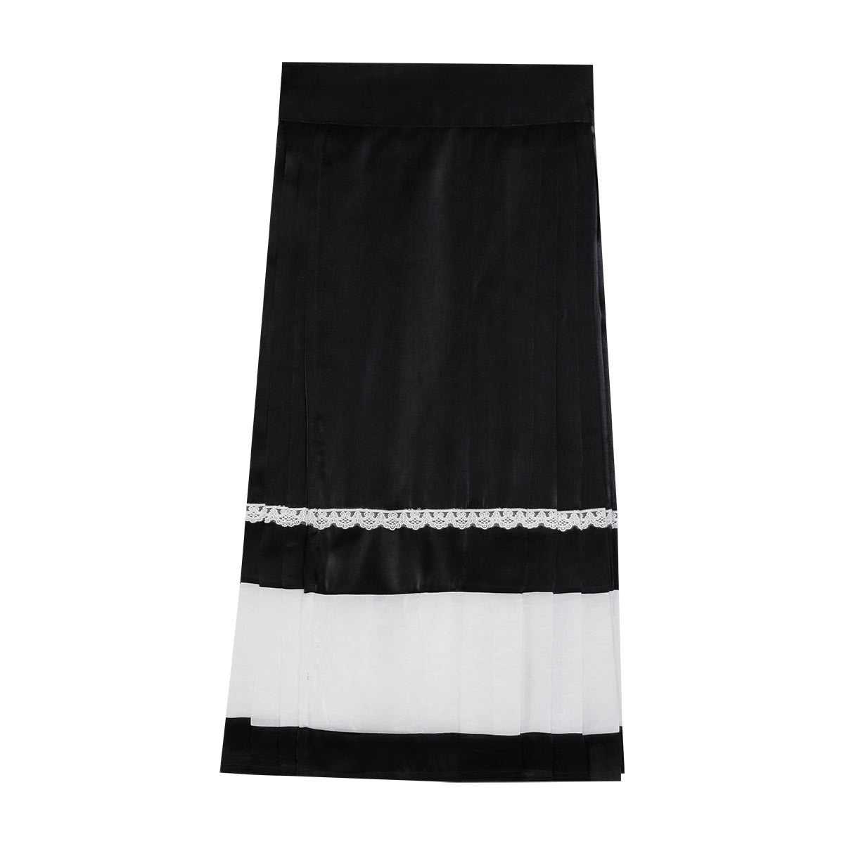 Floral White Shirt Black Bow Skirt Set SE22779