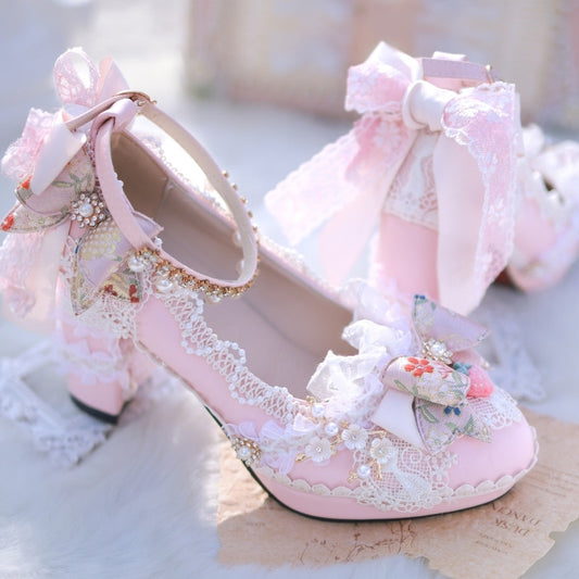 Pink Strawberry Lolita Tea Party Heels SE23957