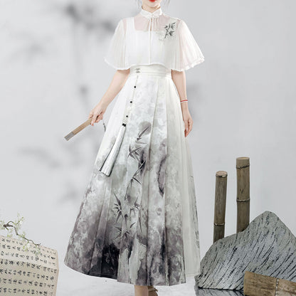 Bamboo Leaf Ink Hanfu Dress SE23133