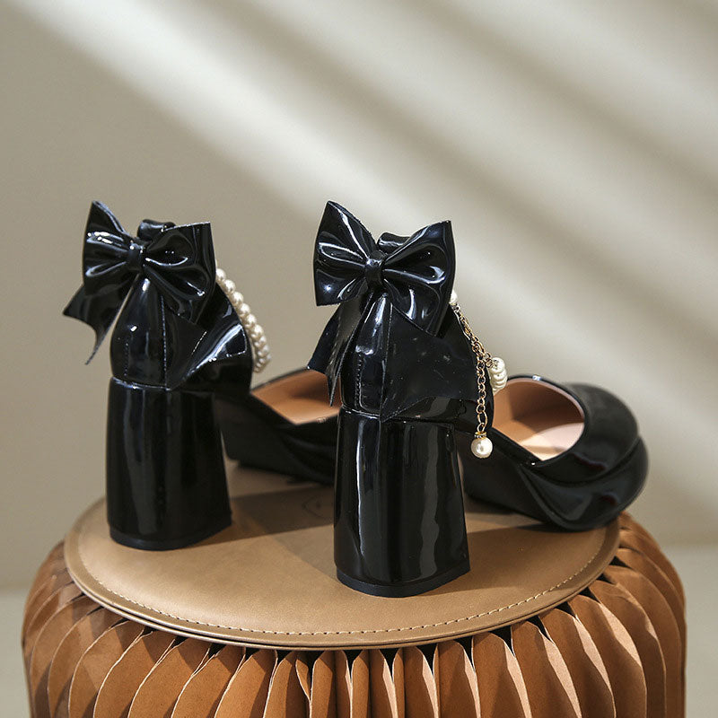 Bow Collar High-Heel Shoes SD00245