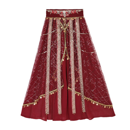 Red Cape Hanfu Skirt Set SE23136