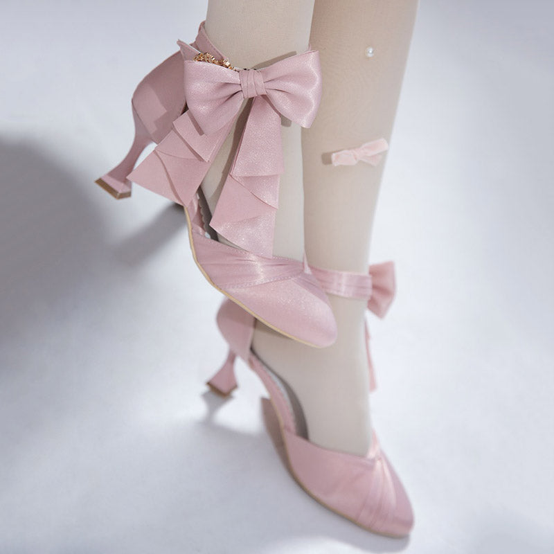 Baby Blue Satin Lolita Shoes SE23780