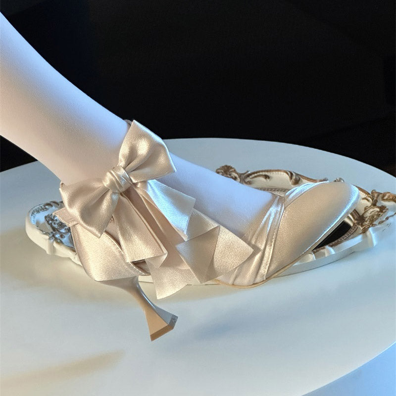 Baby Blue Satin Lolita Shoes SE23780