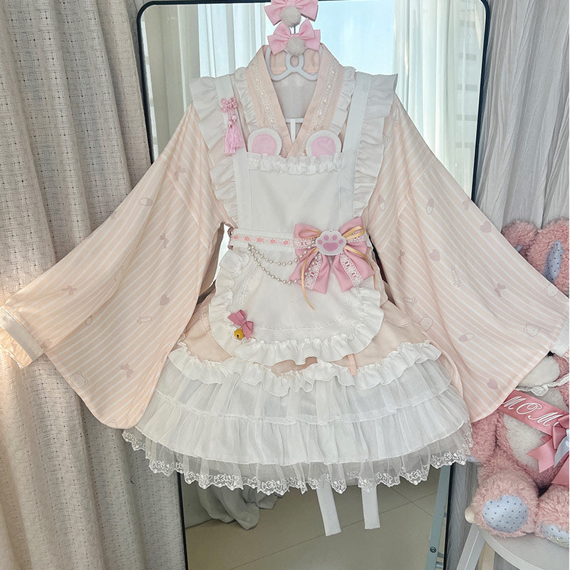 Bear Bow Kimono Dress Set SE23694
