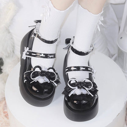 Bear Bow Platform Shoes SE22697