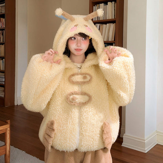Bee Hooded Fleece Coat SE23829