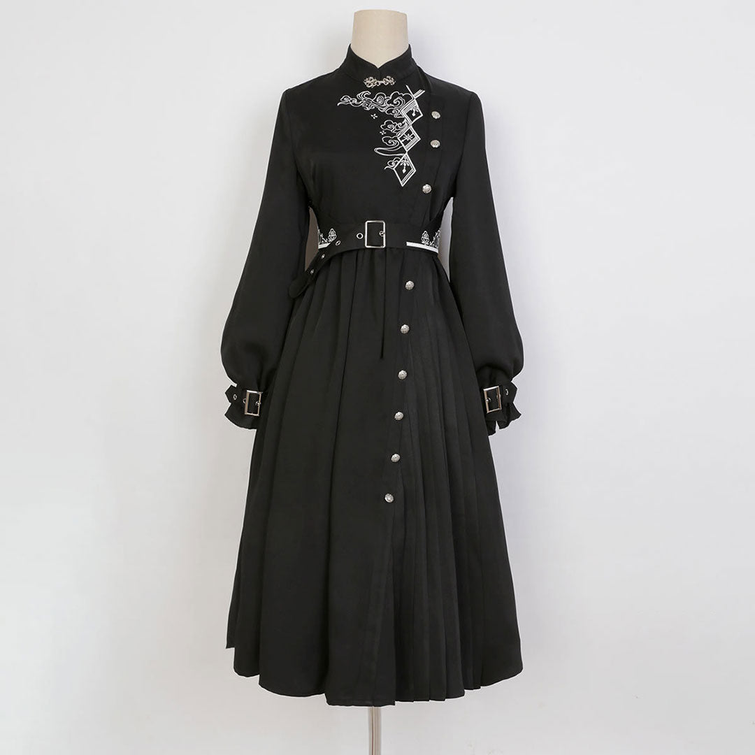 Black Cloud Embroidered Dress SE22959