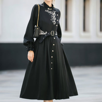 Black Cloud Embroidered Dress SE22959