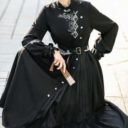 Black Cloud Embroidered Dress SE22959
