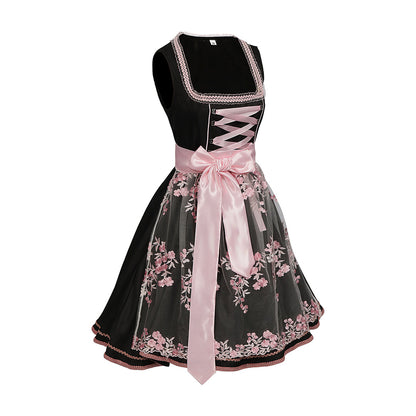Black Dress with Lace Flowers SE23278