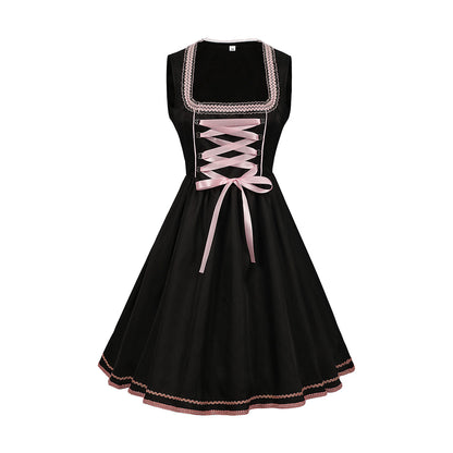 Black Dress with Lace Flowers SE23278