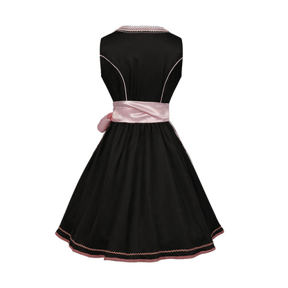 Black Dress with Lace Flowers SE23278