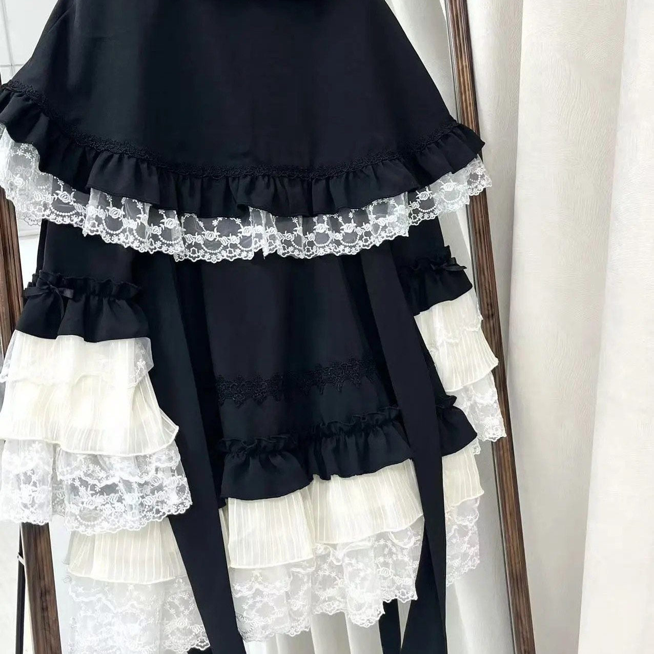 Black Lace Gothic Lolita Dress Set SE23865