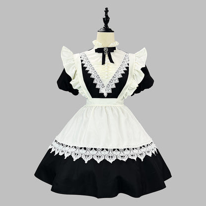 Black Lace Maid Dress SE23751