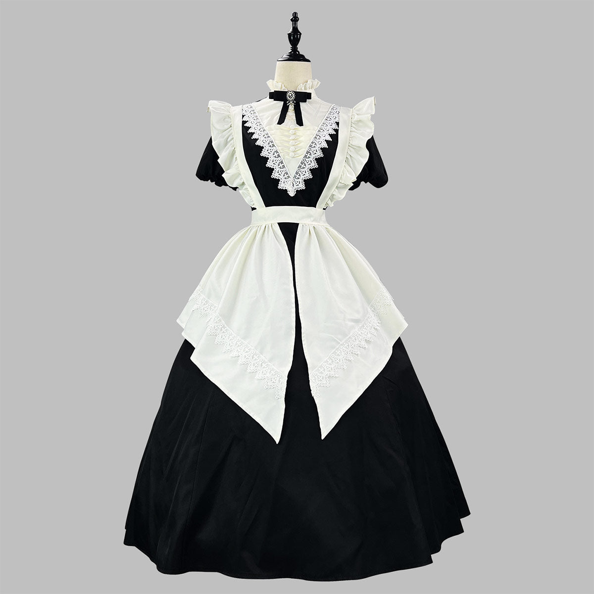 Black Lace Maid Dress SE23751