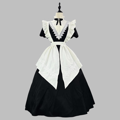Black Lace Maid Dress SE23751