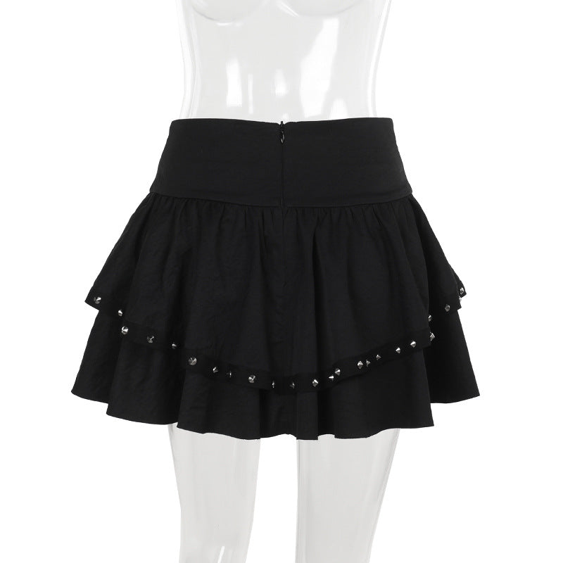 Black Rivet Skirt SE23841
