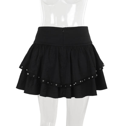 Black Rivet Skirt SE23841