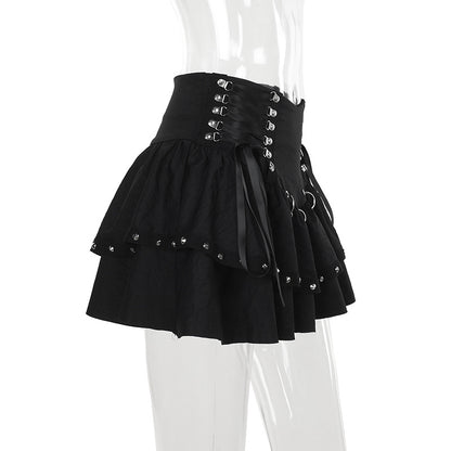 Black Rivet Skirt SE23841