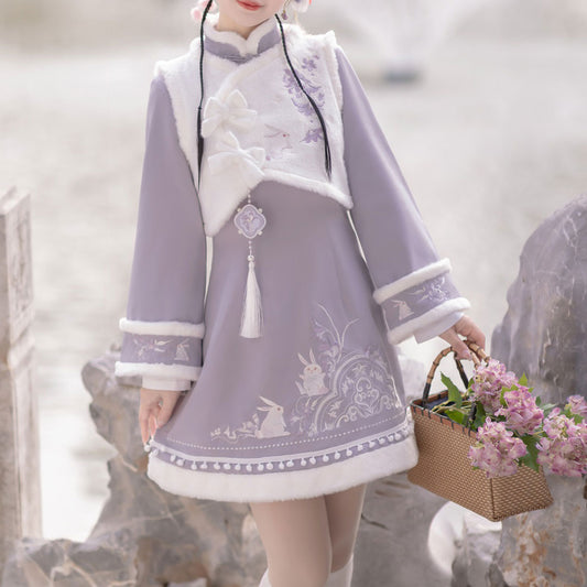 Bow Flower Bunny Dress Set SE22742