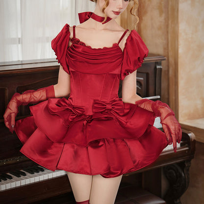Bow Flower Sling Dress SE23451